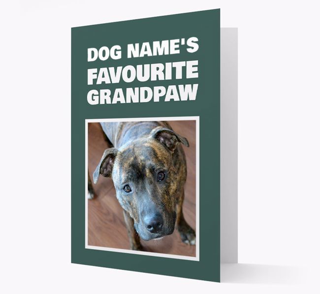 'Favourite Grandpaw' - Personalised {breedFullName} Card